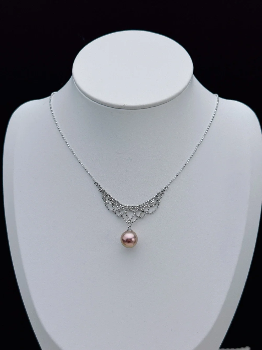 Handmade 11mm High Quality Edison Freshwater Pearl Necklace 16+2” 26X469